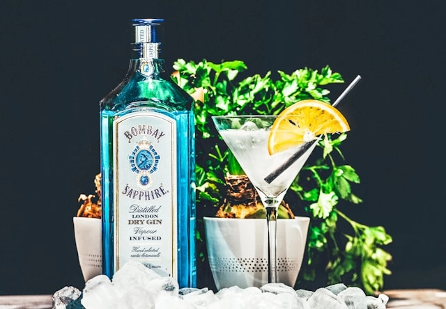 Premium Bombay Sapphire gin at Liquor 23 in Edmonton